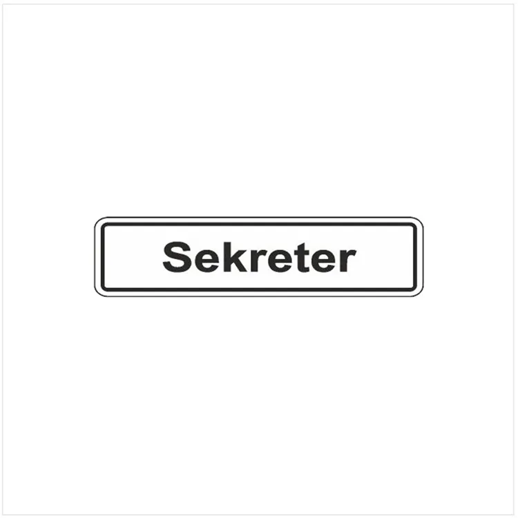 EKSTRAFİX 119 YÖNLENDİRME/UYARI LEVHASI 7x24.5cm SEKRETER