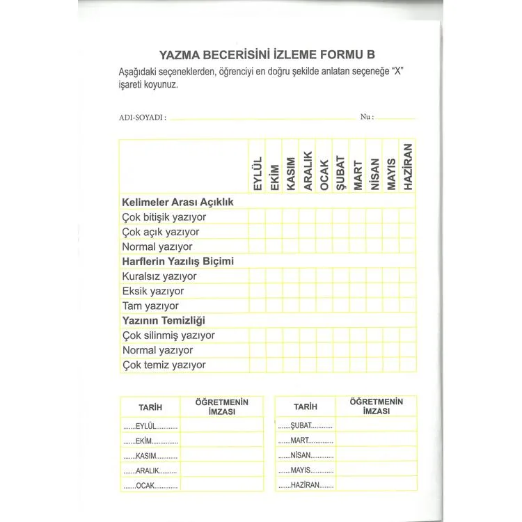 YUVA 1.SINIF DİK TEMEL HARFLERLE GÜZEL YAZI DEFTERİ STANDART ÇİZGİLİ 32 SAYFA - TEKLİ
