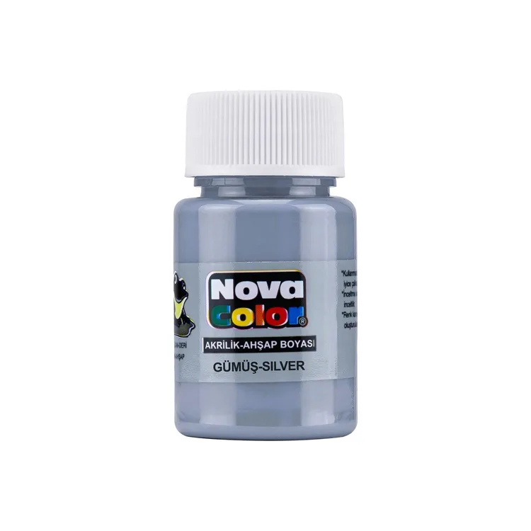 NOVA COLOR GÜMÜŞ 30 CC ŞİŞE AKRİLİK BOYA