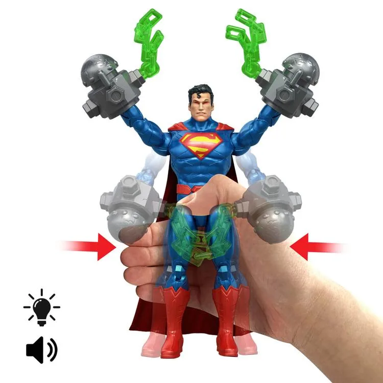MATTEL DC JMD85 SUPERMAN ISI GÖRÜŞLÜ SESLİ IŞIKLI AKSİYON FİGÜR 18cm 4+