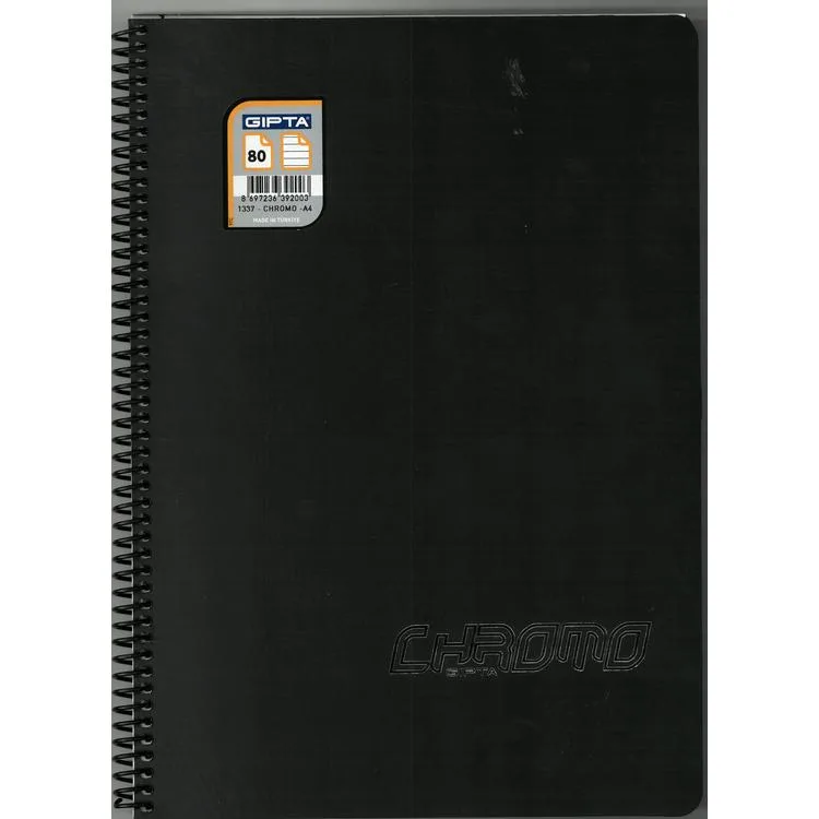 GIPTA CHROM-O SPİRALLİ PP. KAPAK A4 80YP.ÇİZGİLİ DEFTER -1337
