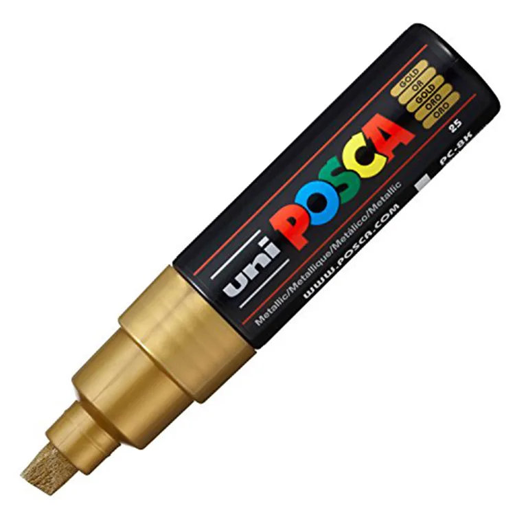 UNİ POSCA SU BAZLI POSTER MARKER PC-8K 8.0 ALTIN