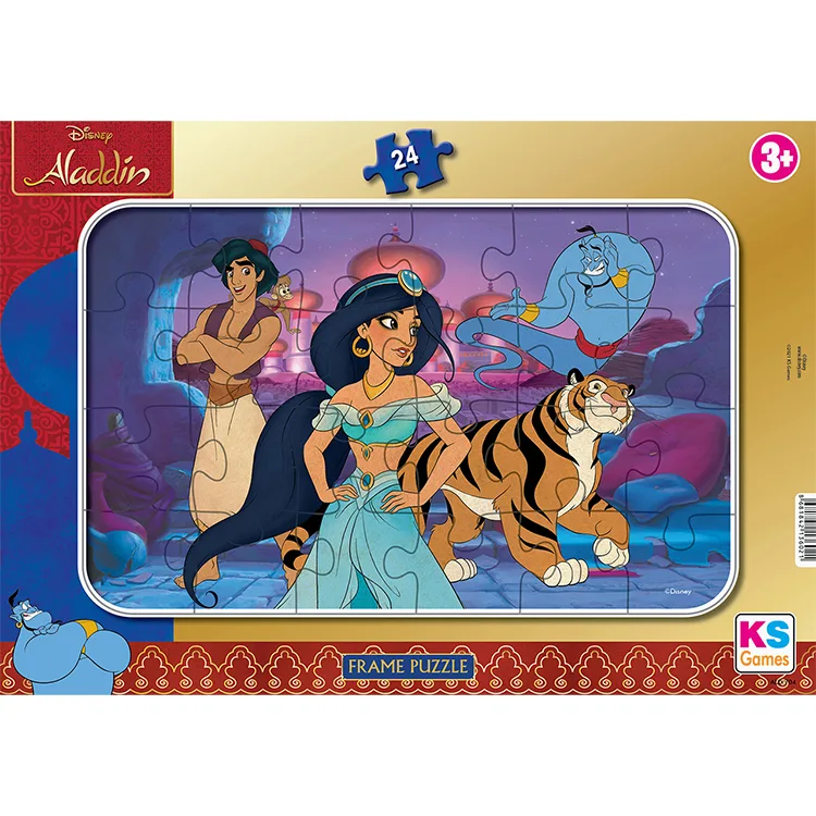 KS GAMES ALD 704 DISNEY ALAADDIN FRAME YAPBOZ/PUZZLE 24 PARÇA 3+