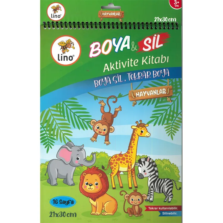 LİNO BS-1006 BOYA & SİL AKTİVİTE KİTABI - HAYVANLAR