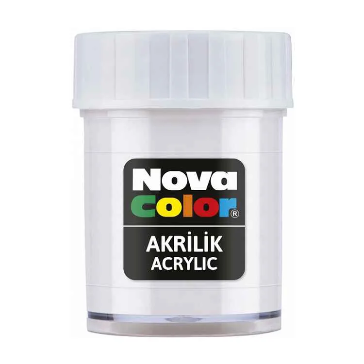 NOVA COLOR BEYAZ 30 CC ŞİŞE AKRİLİK BOYA