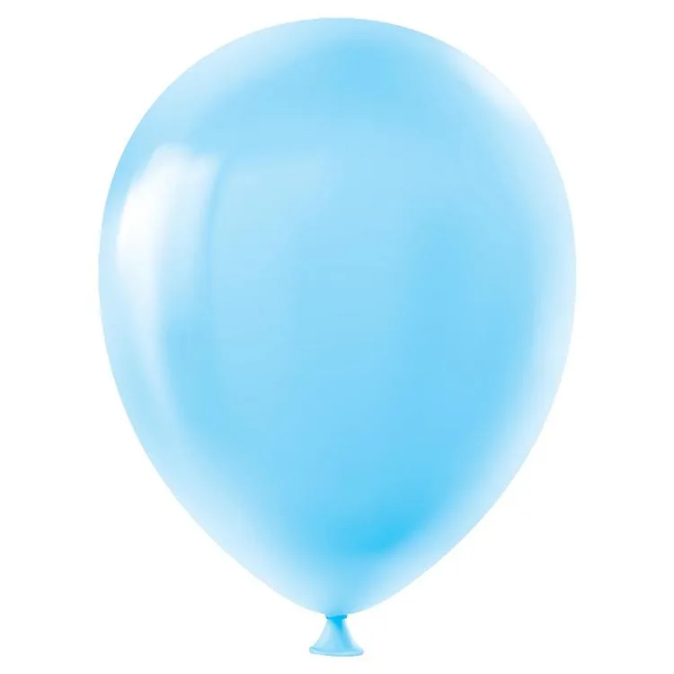 SPOT BALON 2006931-11 BASKISIZ BALON 100'lü 12" İNÇ 30cm TEK PAKET BEBEK MAVİSİ 8+