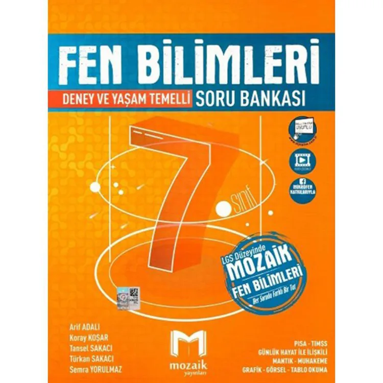 MOZAİK YAYINLARI 7. SINIF FEN BİLİMLERİ SORU BANKASI
