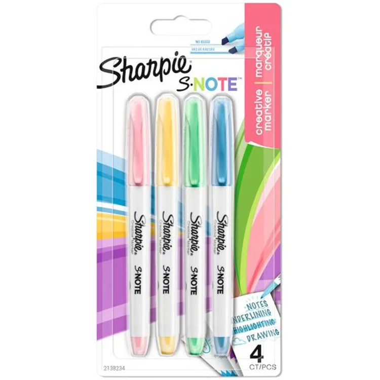 SHARPİE S-NOTE KREATİF BLISTERLİ MARKÖR KESİK UÇ 4 RENK 2138234