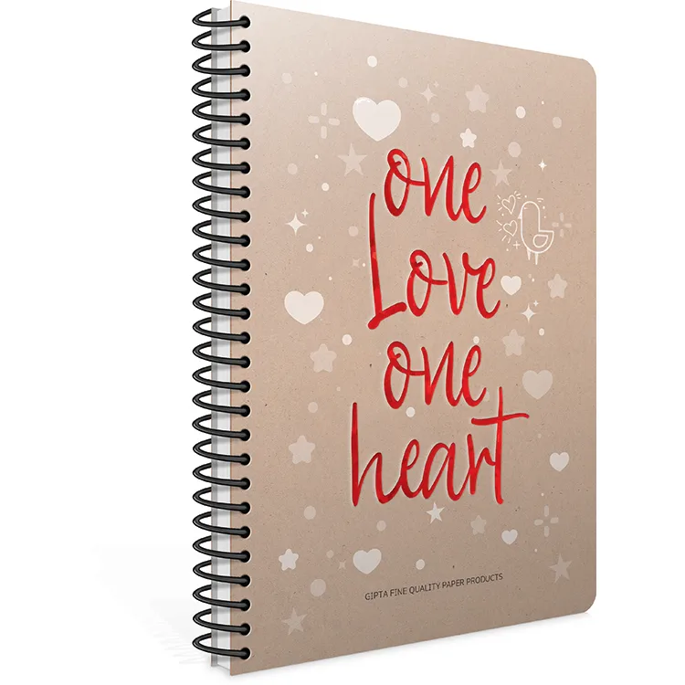 GIPTA LOVE BOOK SPİRALLİ KARTON KAPAK A4 80 YP KARELİ DEFTER