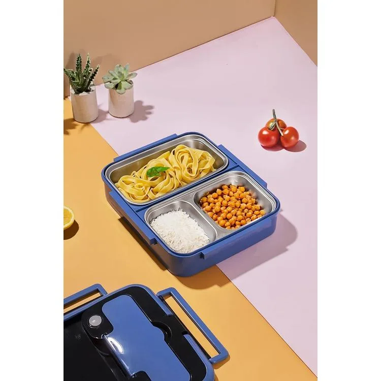 VAGONLİFE ÇELİK YEMEK KABI 3 HAZNELİ LUNCH BOX BL10164 1000 ML