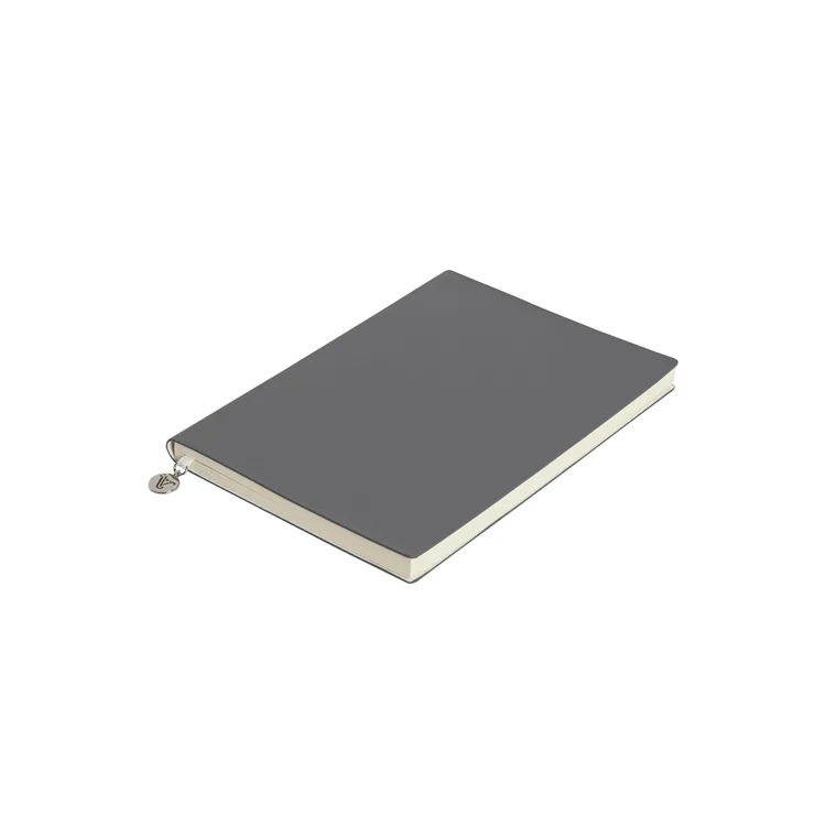 VICTORIA'S JOURNALS 1139 SMYTH FLEXY ESNEK KAPAK 14.8x21cm A5 80gr. 96YP. ÇİZGİLİ DEFTER GRİ