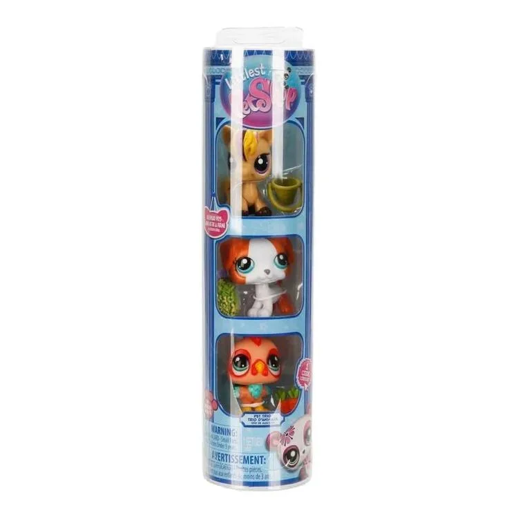 HASBRO 646 00635 S3 LITTLES PET SHOP PET TRIO 3'LÜ SET AT - HOROZ - YAVRU KÖPEK 4+
