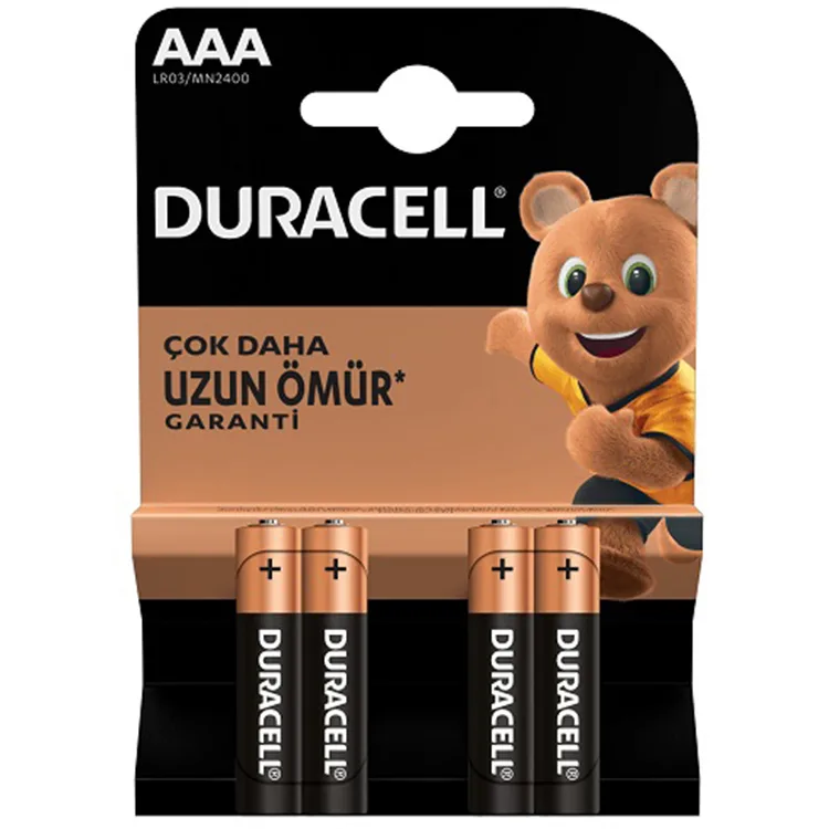 DURACELL AAA İNCE KALEM PİL 4'LÜ KART - LR03/MN2400