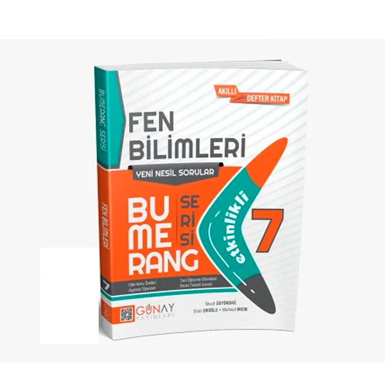 GÜNAY 7. SINIF BUMERANG ETKİNLİKLİ FEN BİLİMLERİ AKILLI DEFTER KİTAP - 2025 MÜFREDAT