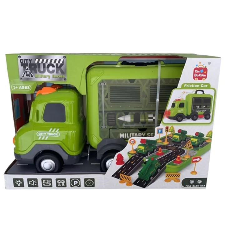 CANEM 0950 CITY TRUCK SÜRTMELİ SESLİ IŞIKLI ASKERİ ARAÇ SETİ 25 PARÇA 3+