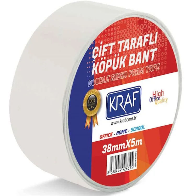 KRAF ÇİFT TARAFLI KÖPÜK BANT 38MMX5M 5038G