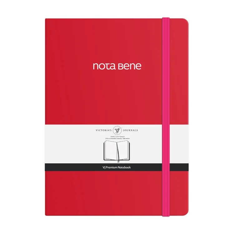 VICTORIA'S JOURNALS NOTE BENE 9246 PREMIUM NOTEBOOK SERT KAPAK A4 100gr.192 SYF. ÇİZGİLİ DEFTER KIRMIZI