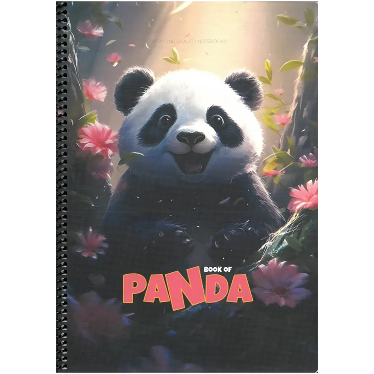 GIPTA PANDA SPİRALLİ KARTON KAPAK A4 80YP. KARELİ DEFTER