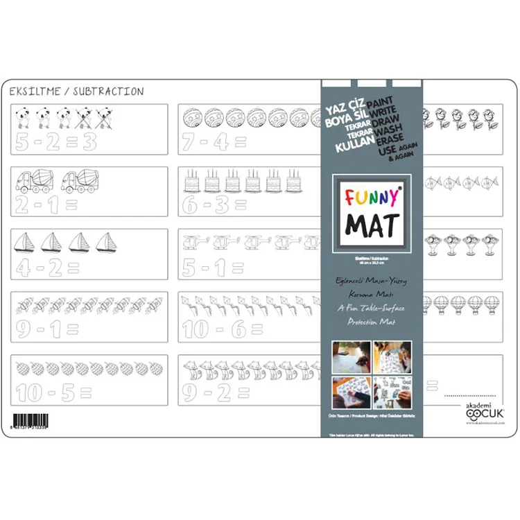 AKADEMİ ÇOCUK - FUNNY MAT - EKSİLTME 48x33,5cm