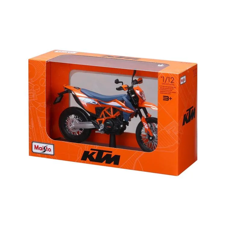 NECO MAISTO 32727 SPECIAL EDITION KTM 690 SMC R 1:12 DIE CAST MODEL ARABA 3+