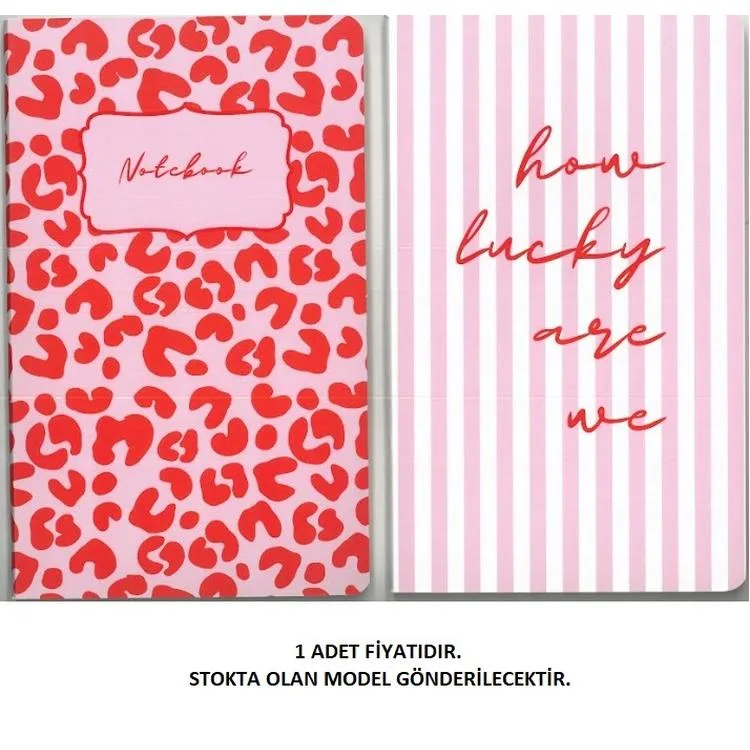 DRN GIFT ST-0203D 13x21 HEART SERİSİ KARTON KAPAK 48 YP. ÇİZGİSİZ DEFTER - TEKLİ