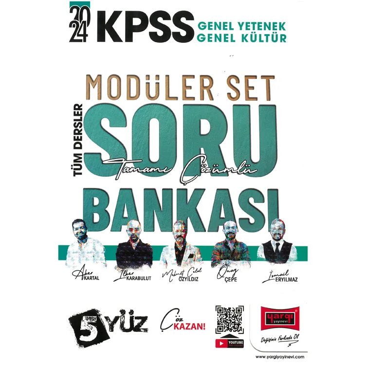 YARGI 2024 KPSS 5 YÜZ EKİBİ GK-GY TÜM DERSLER SORU BANKASI