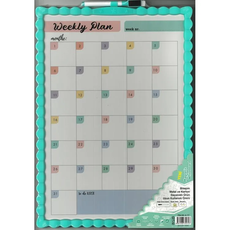 MİKRO JL-117 MAGNETİC ÇİFT TARAFLI BEYAZ YAZI TAHTASI 28x39.5cm