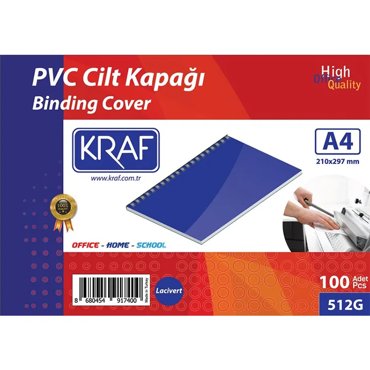 KRAF 512G CİLT KAPAĞI A4 160mic. 100'LÜ LACİVERT