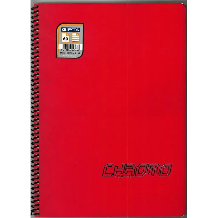 GIPTA CHROMO SPİRALLİ PP. KAPAK A4 60YP. ÇİZGİLİ DEFTER - 1978
