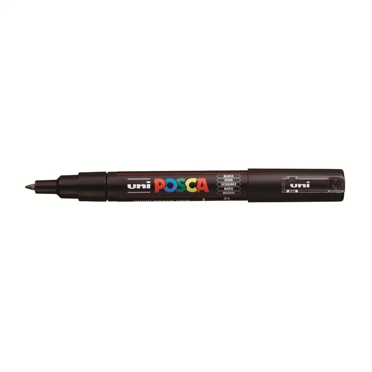 UNİ POSCA SU BAZLI POSTER MARKER 0.7 SİYAH PC-1M