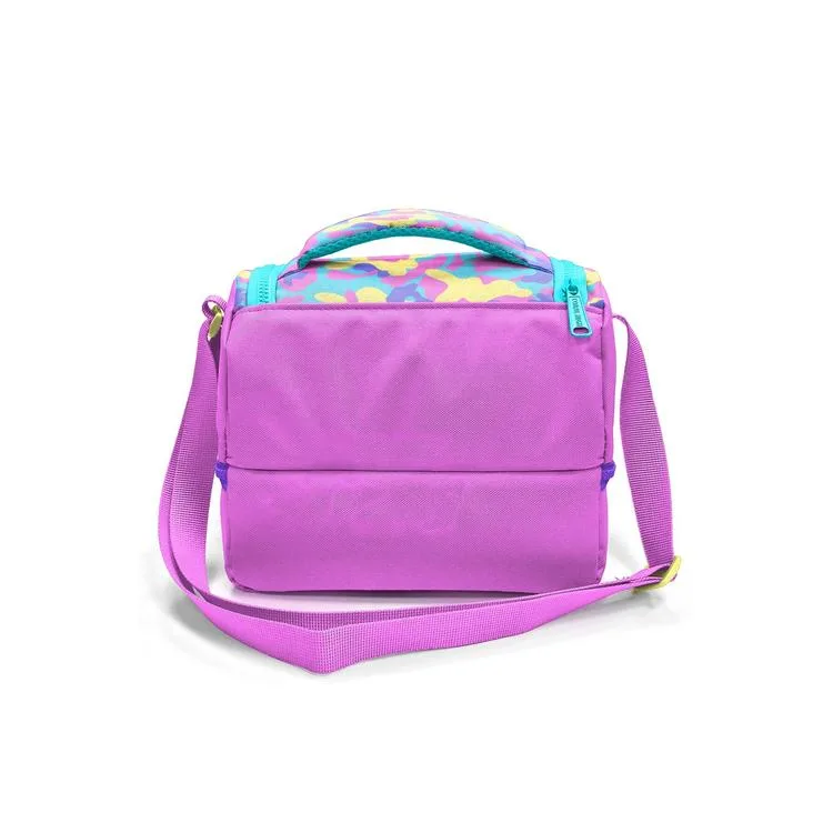 CORAL HIGH 37201 KIDS SARI PEMBE LAVANTA KAMUFLAJ DESENLİ THERMO İKİ KATLI BESLENME ÇANTASI