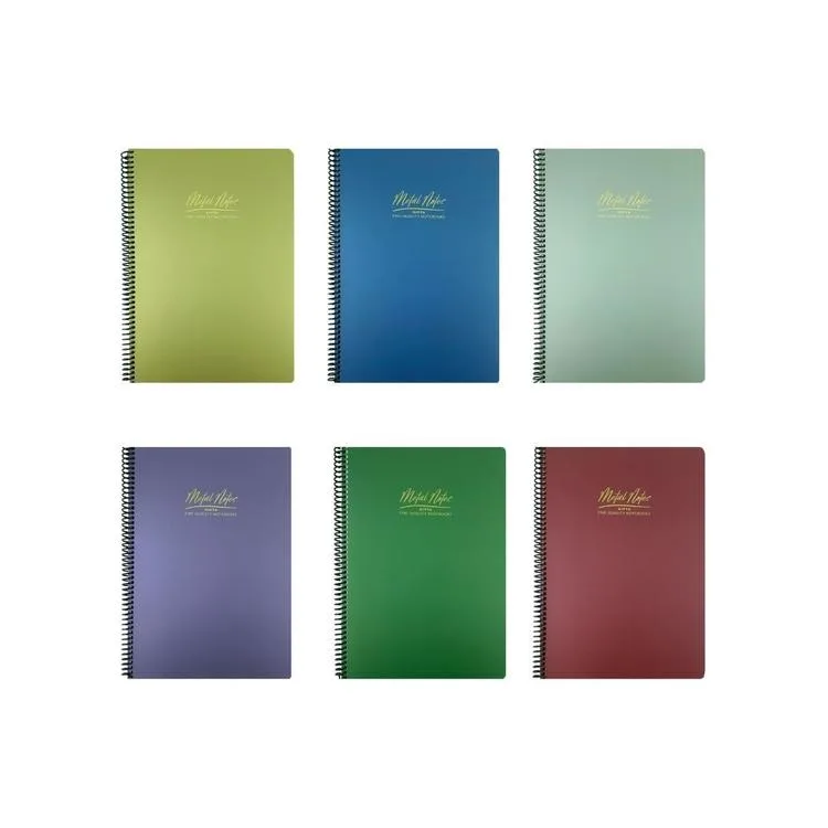 GIPTA METAL NOTES SPİRALLİ PP KAPAK 17x24 80YP. ÇİZGİLİ DEFTER - 4473