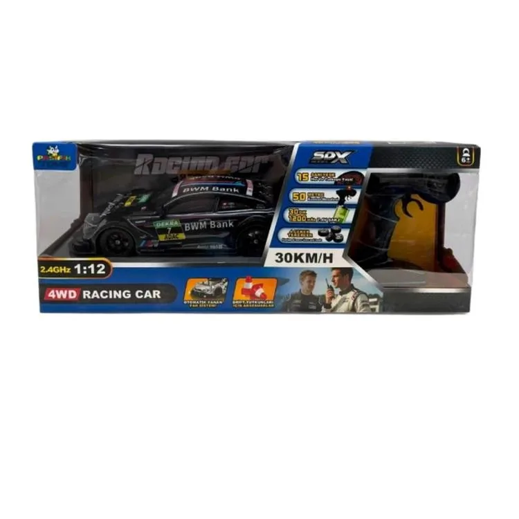 PASİFİK 91601P-1 4WD MODEL RACING CAR1:12 BMW M4 UZAKTAN KUMANDALI 30KM HIZ KUTULU SİYAH 6+