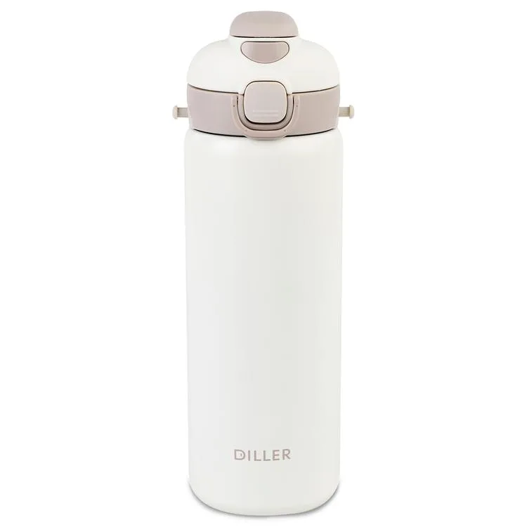 VAGONLİFE DILLER PASLANMAZ ÇELİK PİPETLİ/PİPETSİZ KULLANIM MATARA/TERMOS 9073 700ML WHITE