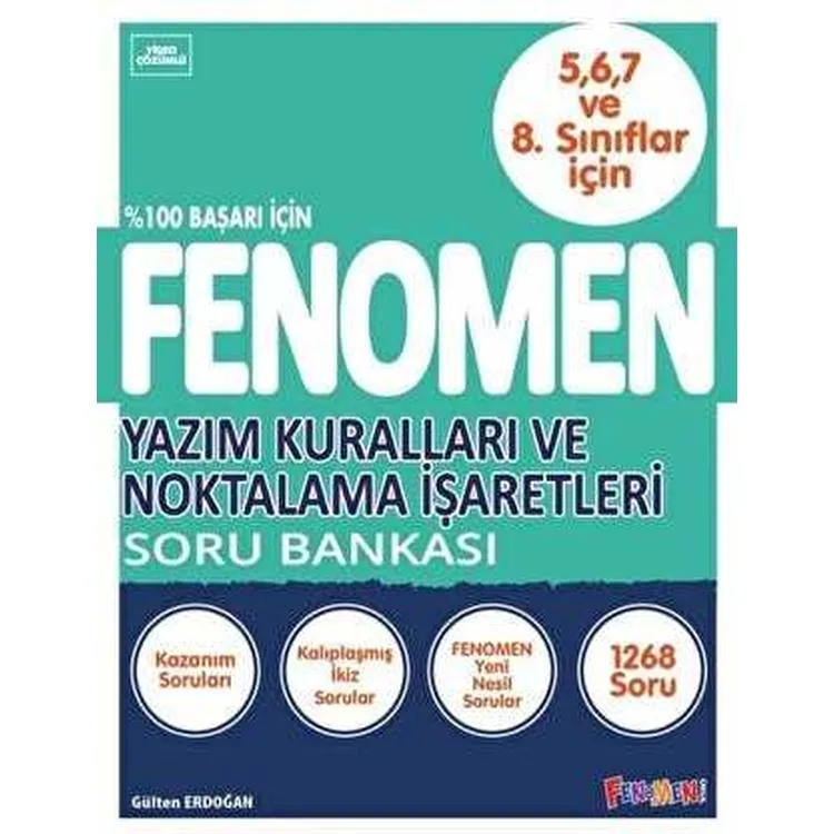 FENOMEN 8. SINIF YAZIM KURALLARI VE NOKTALAMA İŞARETLERİ SORU BANKASI