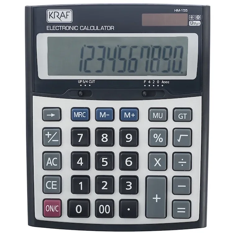 KRAF 12 HANE MASA ÜSTÜ HESAP MAKİNESİ HM-155