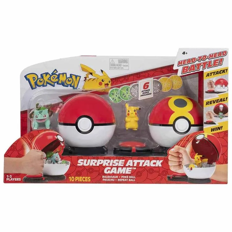 NECOTOYS PKW2504 POKEMON PIKACHU VE BULBASAUR SÜRPRİZ ATAK OYUN SETİ