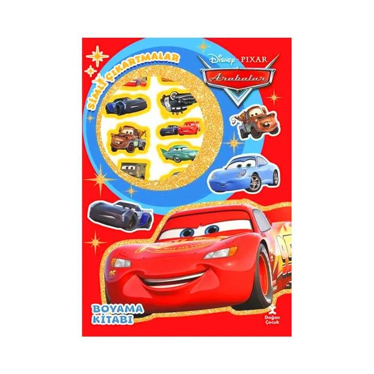 DISNEY PIXER ARABALAR SİMLİ ÇIKARTMALI BOYAMA KİTABI
