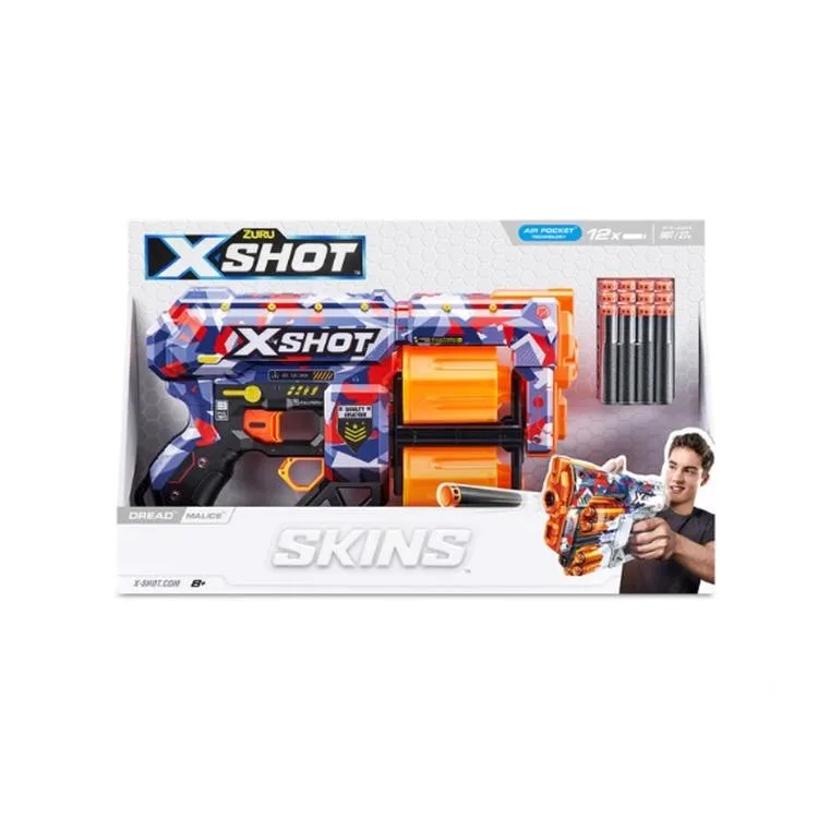 SUNMAN ZURU 36517Q X-SHOT DREAD SÜNGER ATAN SİLAH 12 MERMİ