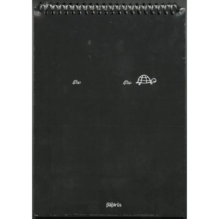 PAPİRÜS MİNİ SERT KAPAK ÜSTTEN SPİRALLİ 19X27 80YP. ÇİZGİSİZ (DÜZ) BLOKNOT DEFTER