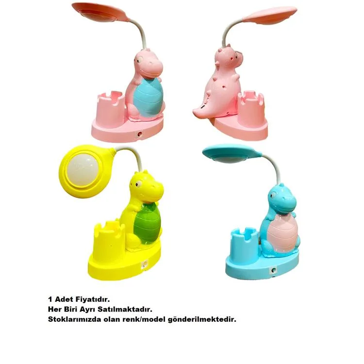 HUN BEST 511 LEDLİ MASA LAMBASI DİNOZOR ŞEKİLLİ USB ŞARJLI KALEMTRAŞLI 3+ / TEKLİ
