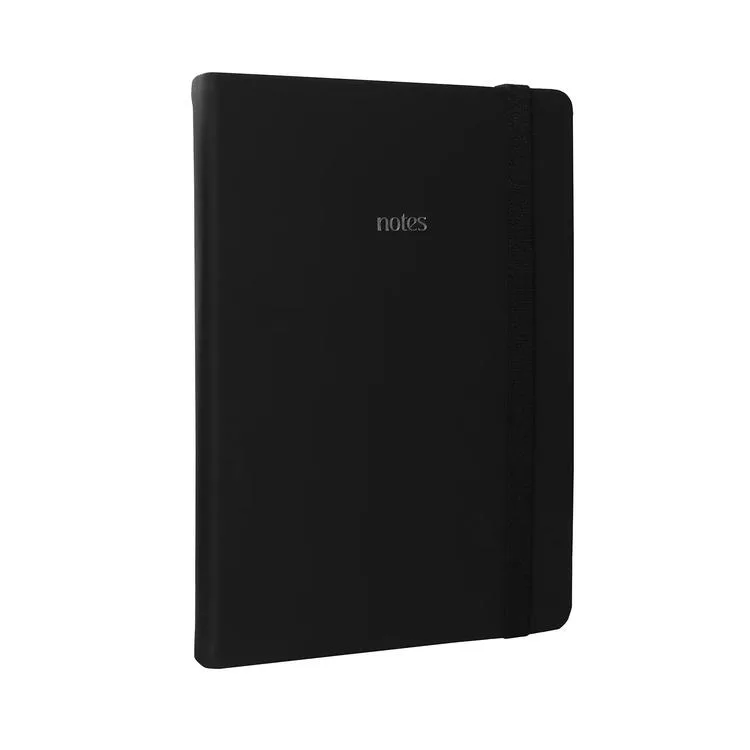 VICTORIA'S JOURNALS 1657 BUJO VEGAN DERİ 14X21 160gr.96YP. ÇİZGİLİ DEFTER SİYAH