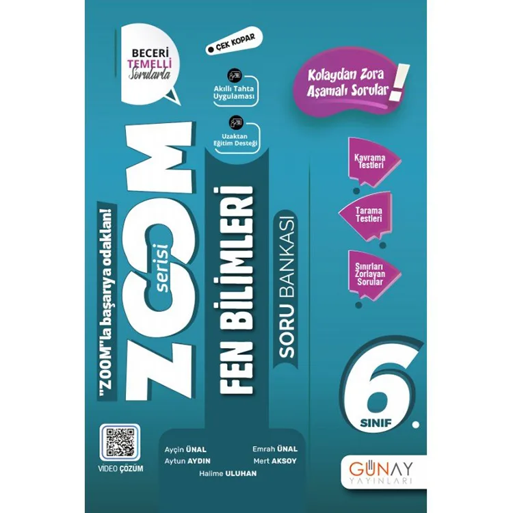 GÜNAY 6. SINIF ZOOM SERİSİ FEN BİLİMLERİ SORU BANKASI