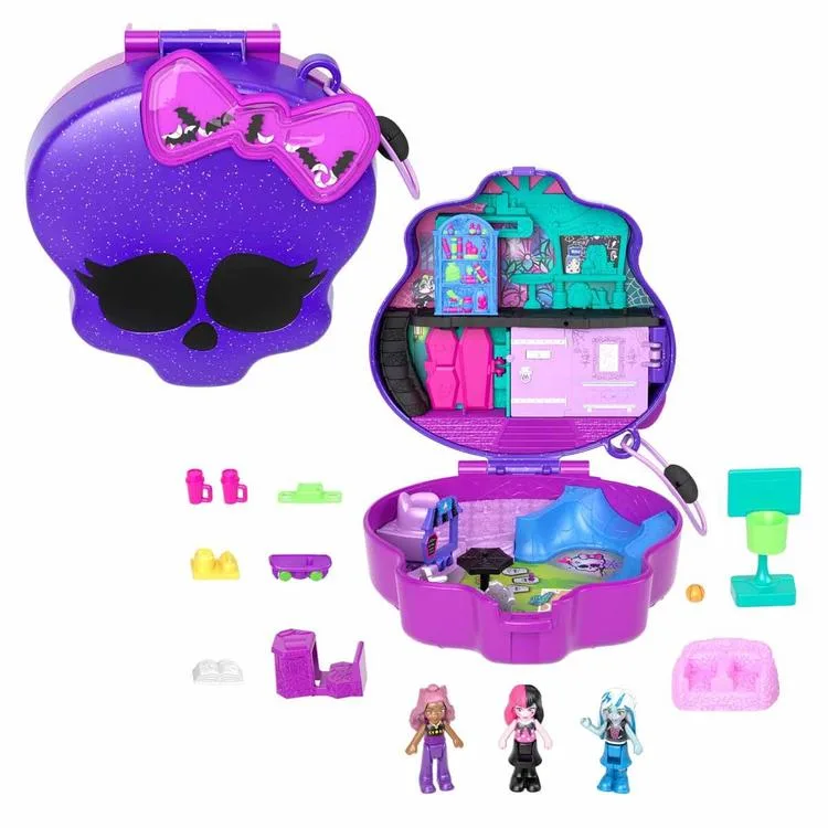 MATTEL HVV58 POLLY POCKET MONSTER HIGH TEMALI MİKRO OYUN SETİ 4+