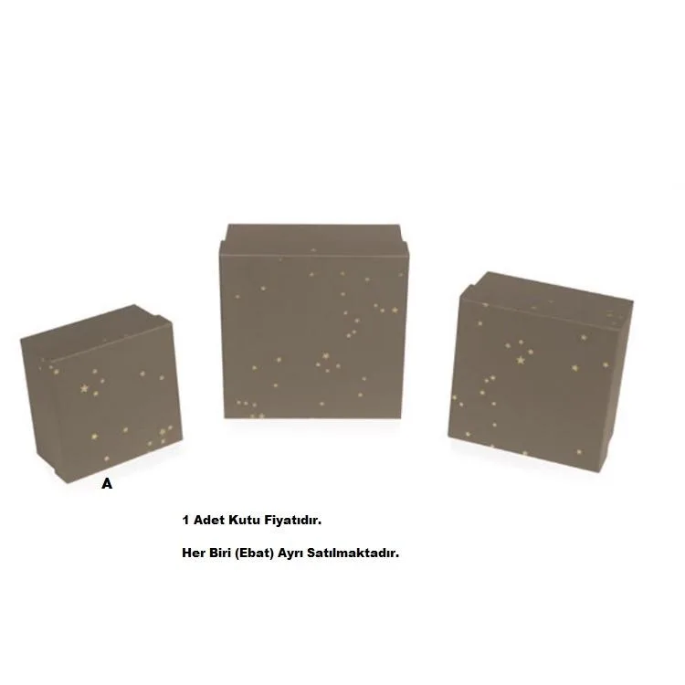GIPTA EMBER KARE HEDİYE KUTUSU BX1638 A 135x135x75mm - TEKLİ