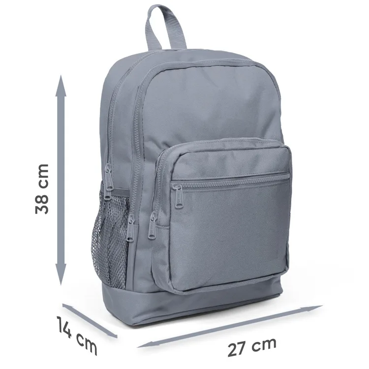 CORAL HIGH 23462 AÇIK PEMBE SU YEŞİLİ MAKARON DESENLİ DÖRT BÖLMELİ OKUL SIRT ÇANTASI