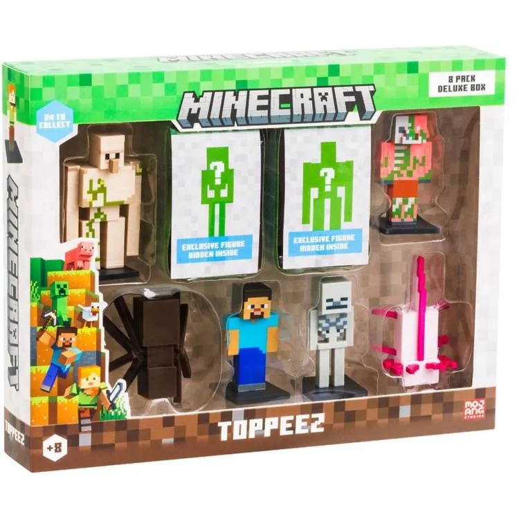 NECO MINECRAFT MC2070 TOPPEEZ 3D FİGÜR KALEM BAŞLIĞI 8 'Lİ DELÜKS SET 8+