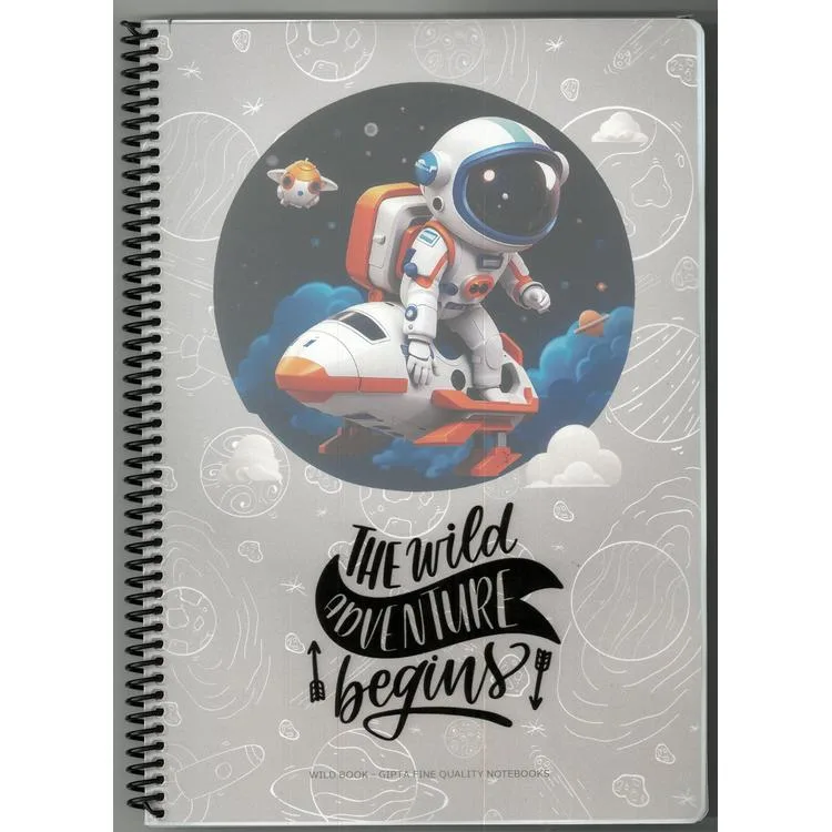 GIPTA WILDBOOK SPİRALLİ PP. KAPAK A4 80YP.ÇİZGİLİ DEFTER - 7549