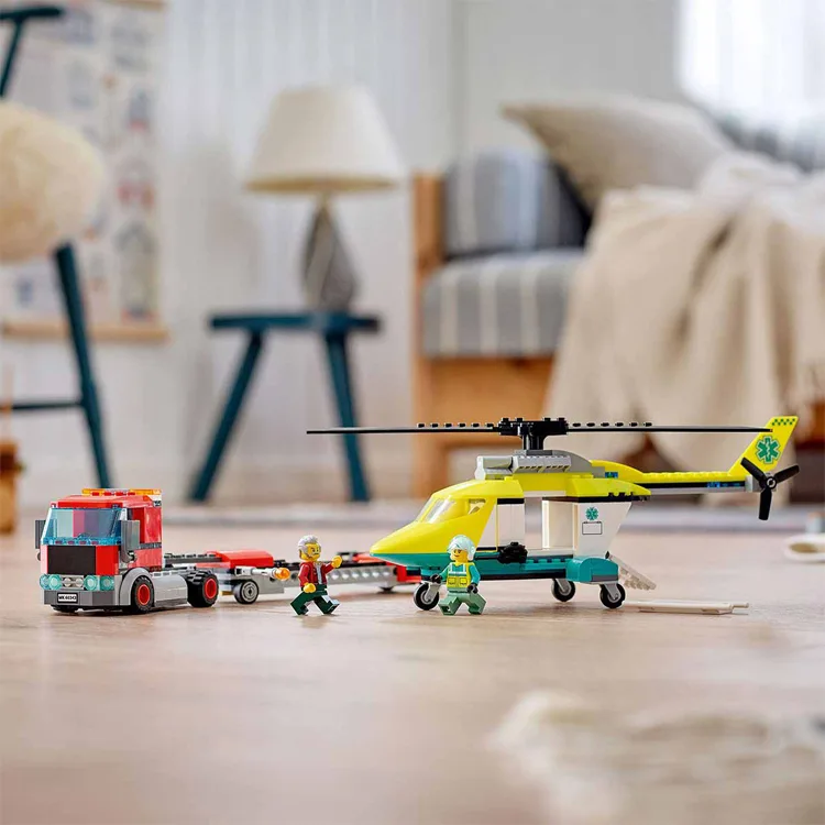 LEGO 60343 CİTY KURTARMA HELİKOTERİ NAKLİYESİ 215 PARÇA 5+
