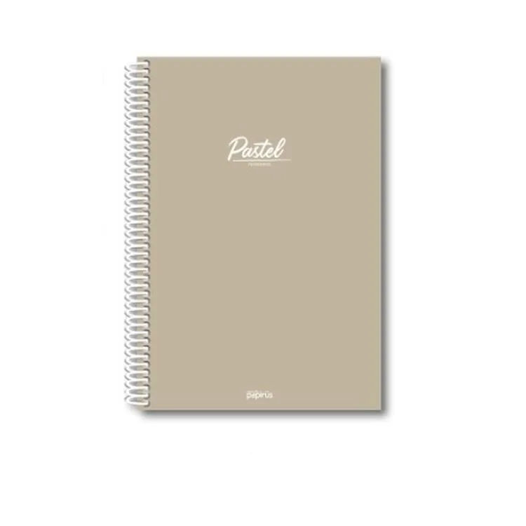 PAPİRÜS PASTEL PP KAPAK SPİRALLİ 19X27 72YP. KARELİ DEFTER